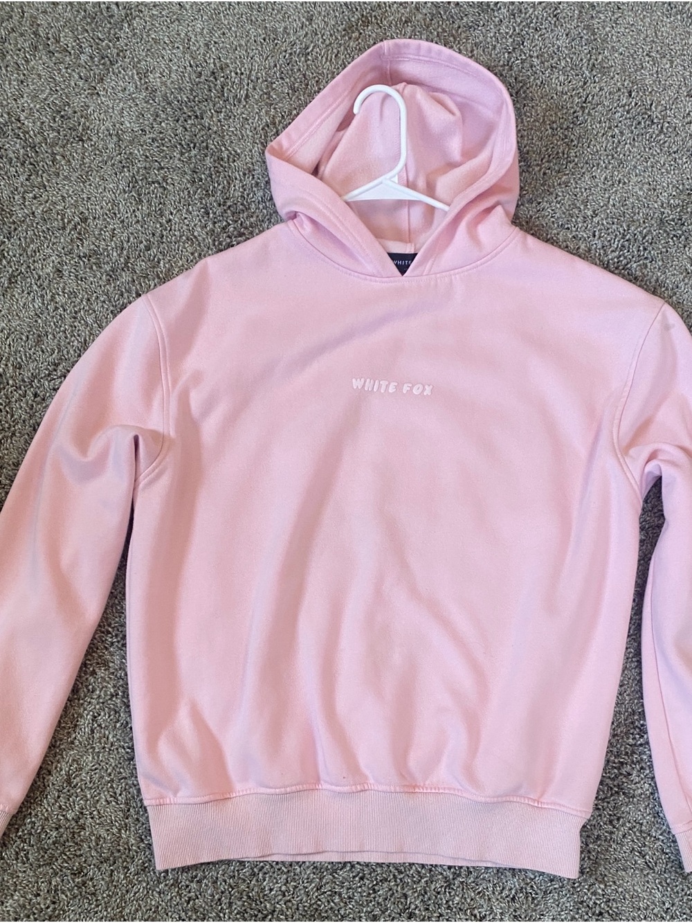 White Fox Boutique Light Pink Logo Hoodie